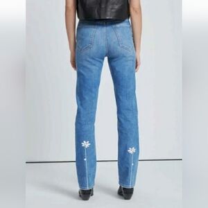 NWT 7 For All Mankind Easy Slim Women's Blue Jeans in Dream/Destroy